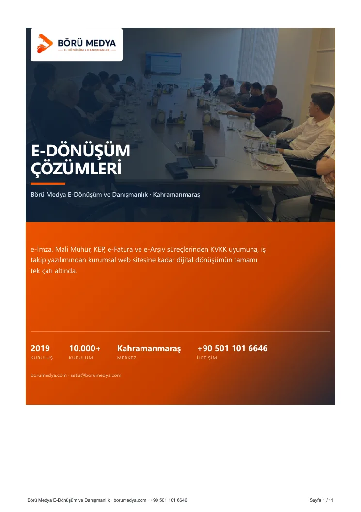 Börü Medya E-Katalog kapağı: E-Dönüşüm Çözümleri
